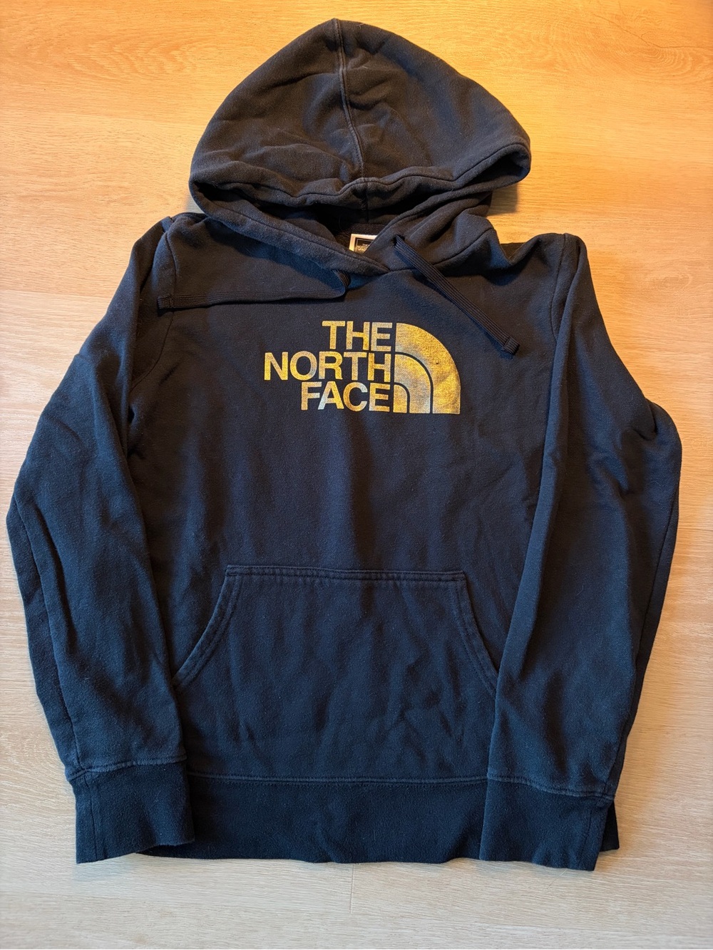 The North Face Black Gold Logo Pullover Hoodie Size S